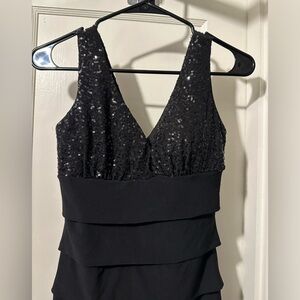 BISOUBISOU Black Sequin Stretchy Dress Size 6